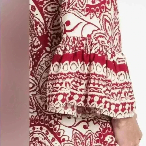 Red Paisley Tunic Dress - Picture 3 of 4